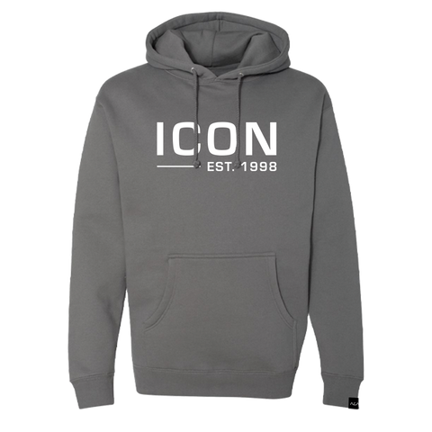 CHARCOAL/WHITE ICON Est. 1998 Hoodie