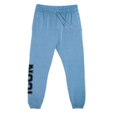 ICON Chenille Sweatsuit ( Pebble Blue/Black Logo)